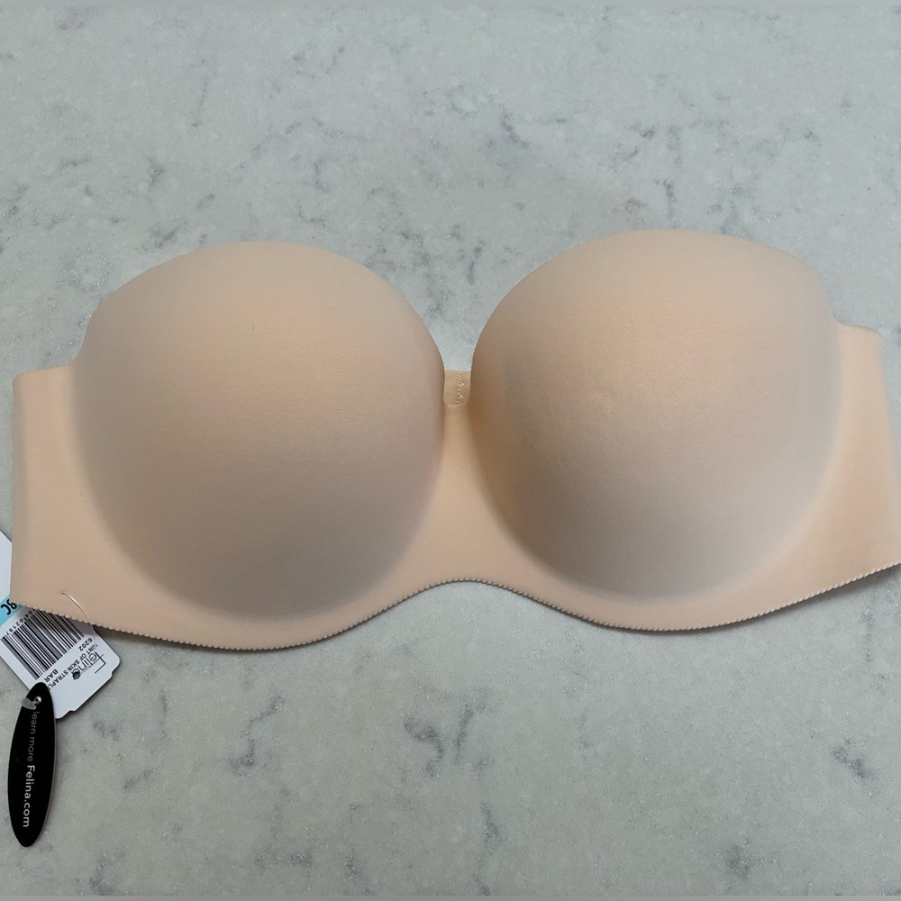 Felina Strapless Bandeau Bra in Light Nude